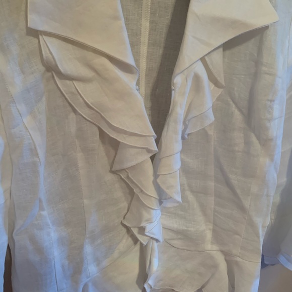 Melanie Lyne White Sheer Blouse - Picture 5 of 5